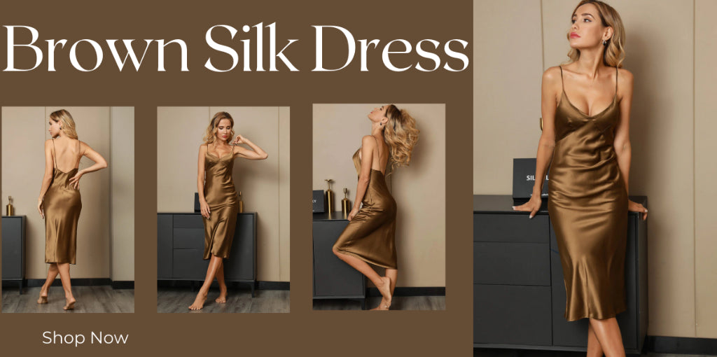 brown silk dress