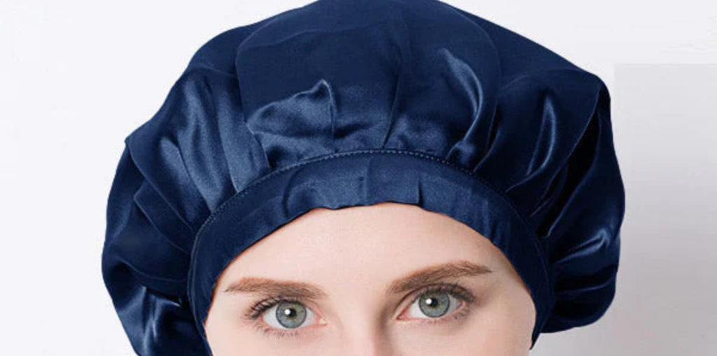 Pure Silk Classic Sleep Cap with Ribbons