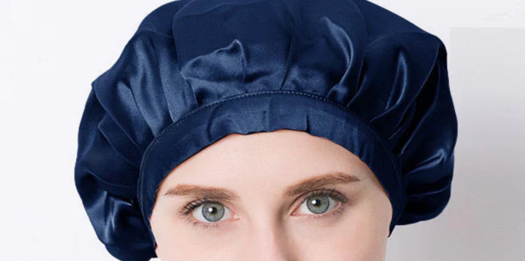 Pure Silk Classic Sleep Cap with Ribbons