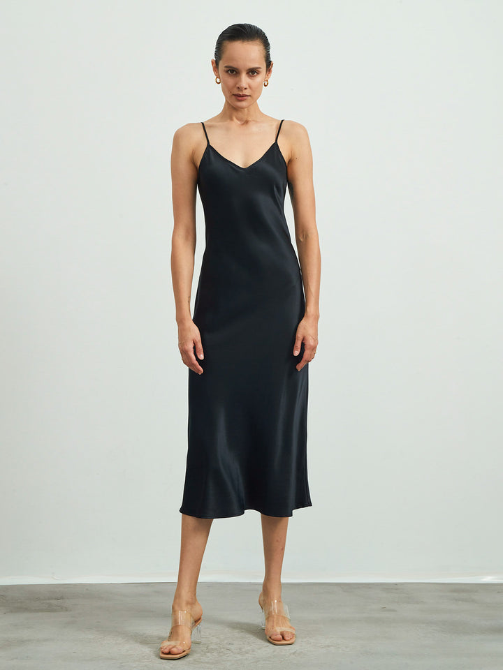 22 Momme Long Maxi Silk Dress – SILKSILKY