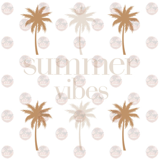 Summer Vibes Palm Trees - Sublimation Transfer