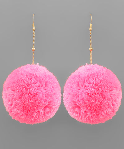 Light Pink Puff Ball Earrings – Classy Crafts