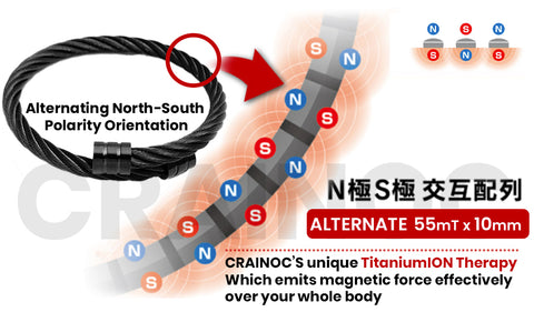 CRAINOC TRIO TitaniumION Osimium Bangle