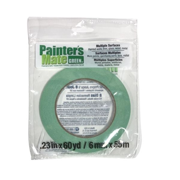 Painter's Mate Green Double-Sided Poly-Hanging Tape - White, 1.41