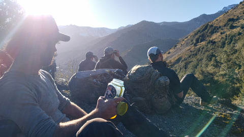 A quick break on the mountain climb