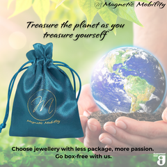 Images shows earth with a Satin bag used instead of a jewellery box