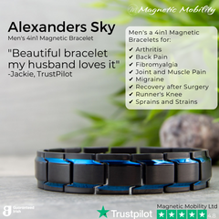 Alexanders Sky Mens 4in1 Magnetic Bracelet