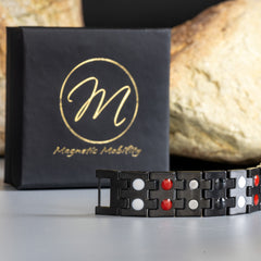 Back view of the Thale Night 4in1 Magnetic Bracelet showing the 4 elements