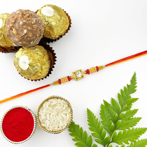 Raksha Badhan Gifts | Rakhi Gifts | Rakhi Set With Chocolates | Rakhi Set With Ferro Rochers | Online Grocery Delivery Near Me