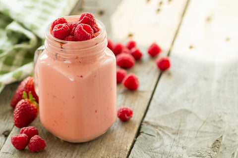 Raspberry Peach Nuts Smoothie | Summer Simple Shake - South Asian Groceries Online