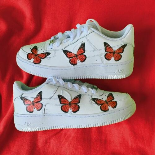 red butterfly shoes