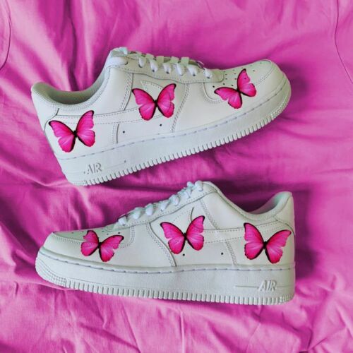 pink butterfly air force ones