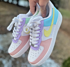 pink green blue air force 1