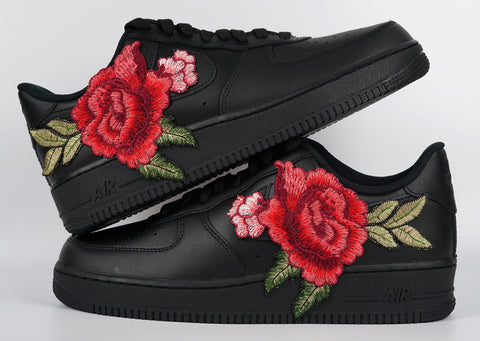 Air Force 1 Custom Low Chicago Red Black White Casual Shoes Men Women –  Rose Customs, Air Force 1 Custom Shoes Sneakers Design Your Own AF1