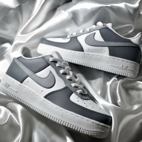 Nike Air Force 1 Custom Shoes Low Two Tone Blue Light Dark Men Women Kids  Sizes