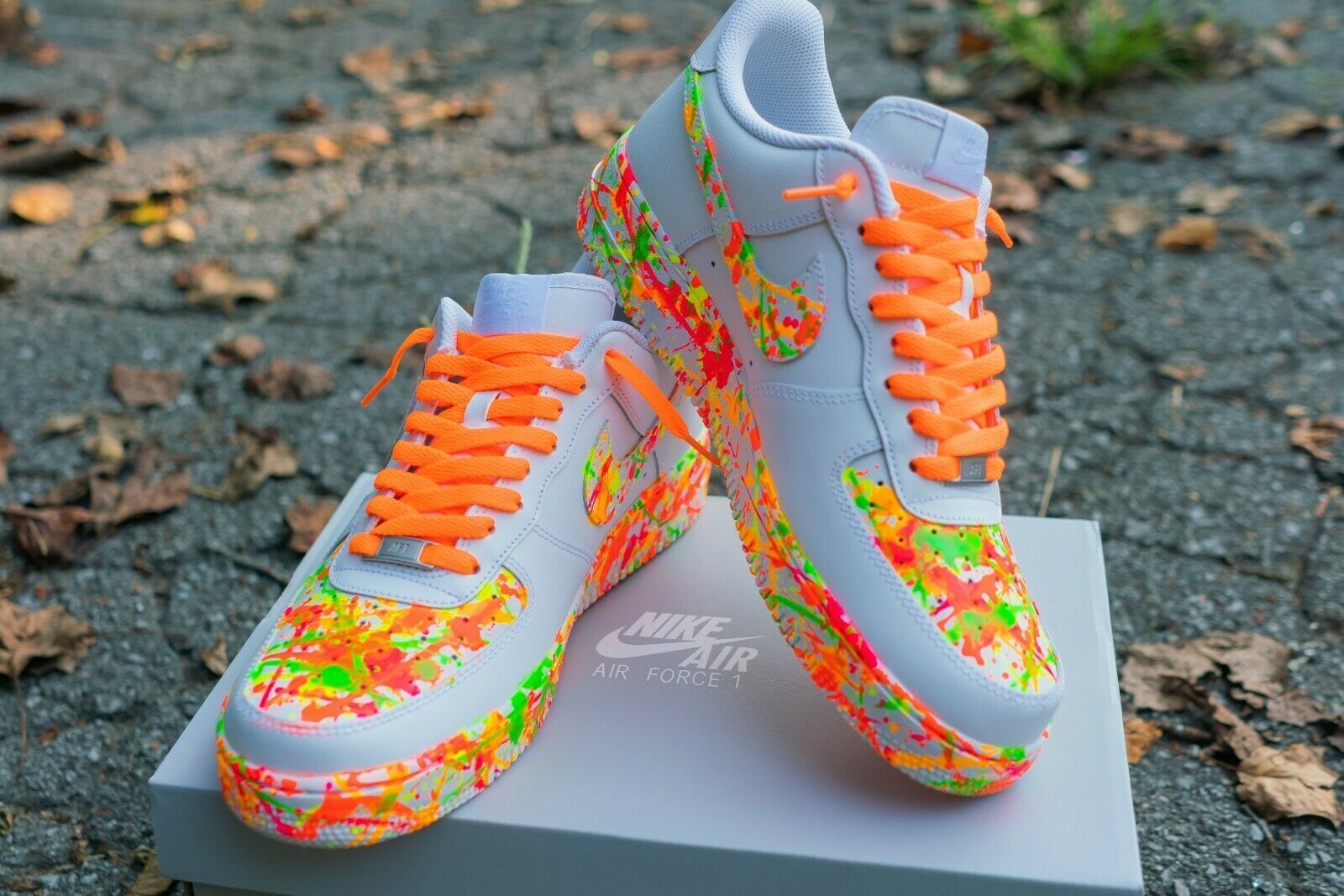 orange custom air force 1