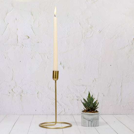 Solid Brass Gold Candlestick Holder  Taper Candle Holder – [ah-bohd] Home  Store