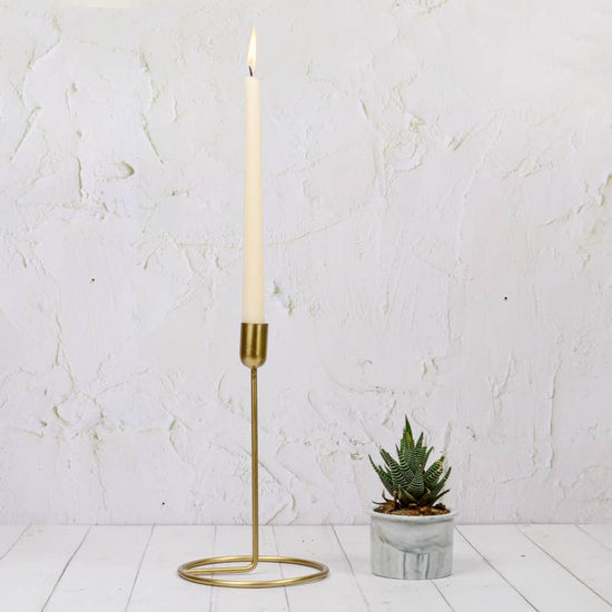 Golden Light Brass Candlestick Holder, Taper Candle Holder