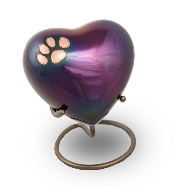 Raku Heart Pet Cremation Urn Keepsake 