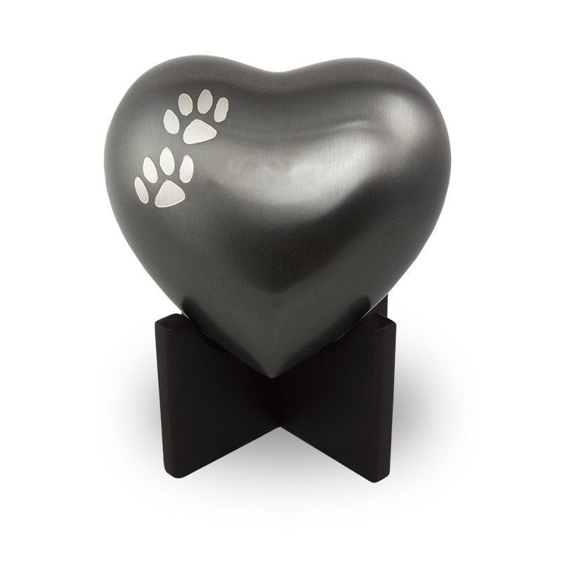 Arielle Heart Urn - Slate | OneWorld 