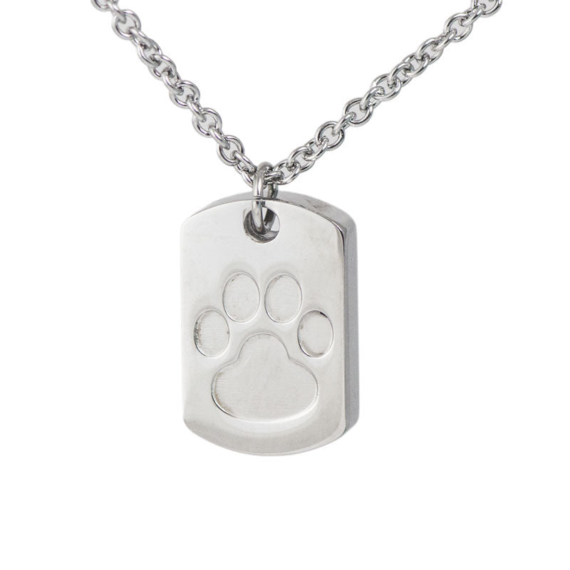 paw print dog tag