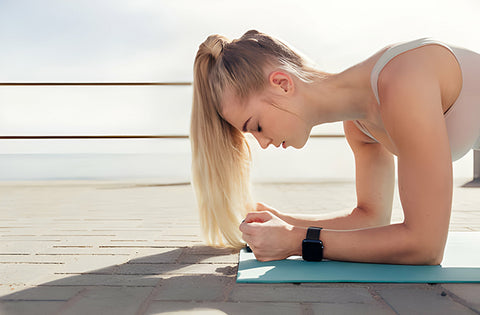 lady is doing exercise