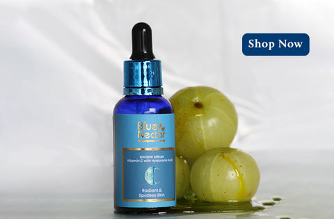 blue nectar vitamin c face serum with natural hyaluronic acid