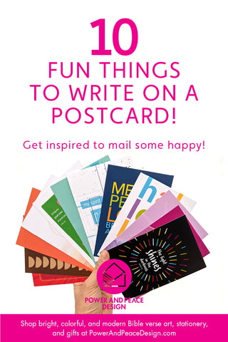 10 fun things to write on a postcard!