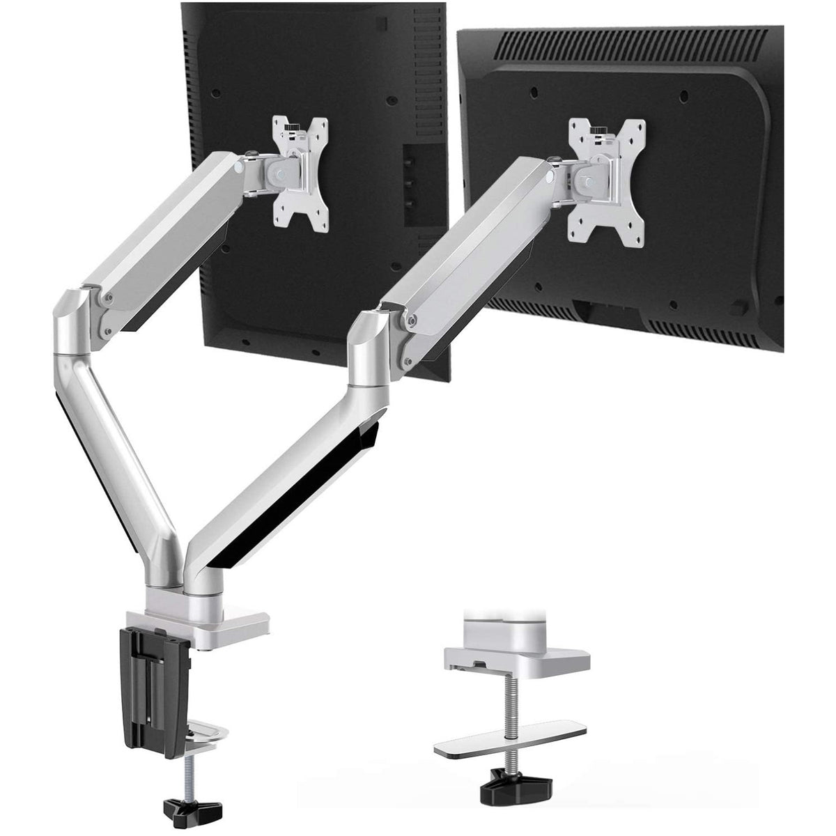 Height Adjustable Dual Monitor Stand Desk Mount for Two Monitors 32 Inch –  MOUNTUP