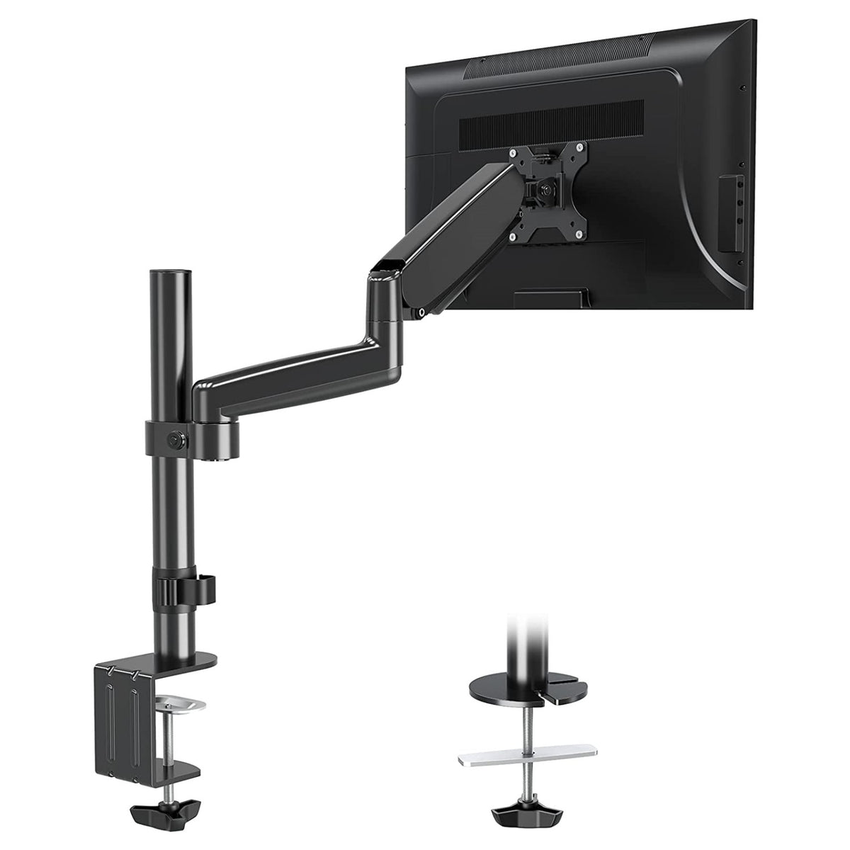 MOUNTUP Refuerzo de montaje para monitor para escritorio de vidrio  templado, placa de brazo de monitor, soporte de acero para mesa delgada y  más