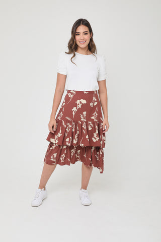 falda con estampado de flores - Belife