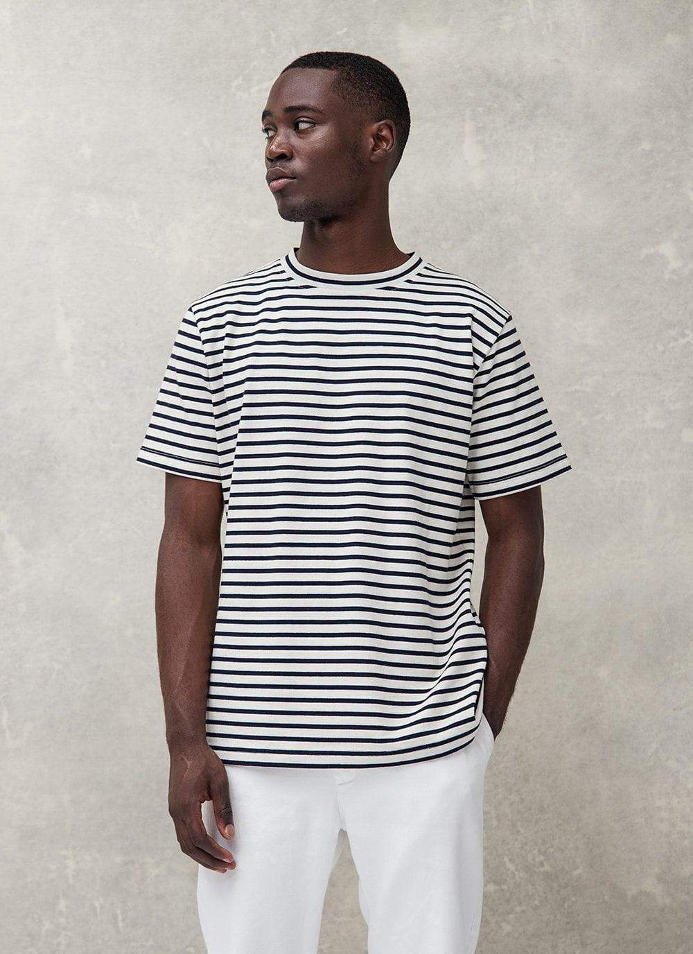 T Shirt Breton Navy Stripe