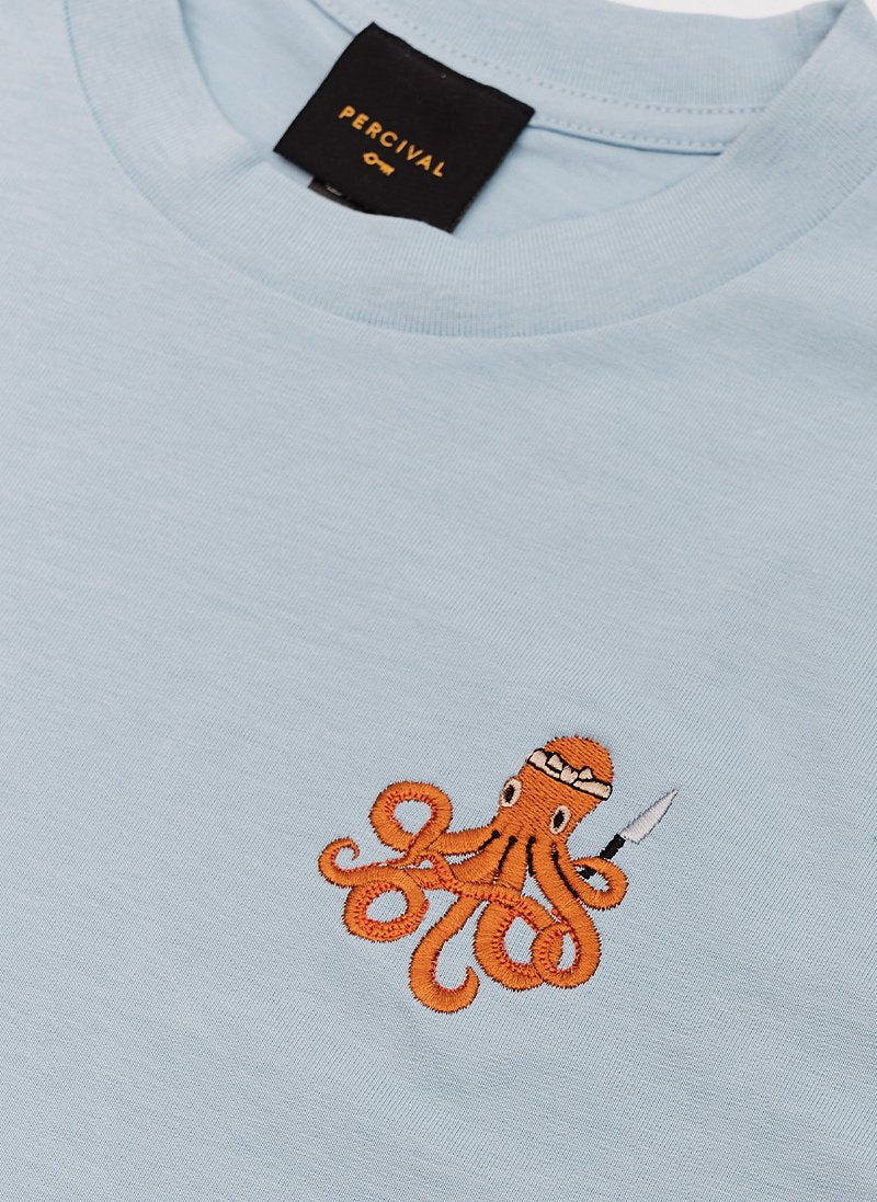 T Shirt Itamae Octopus Lt Blue