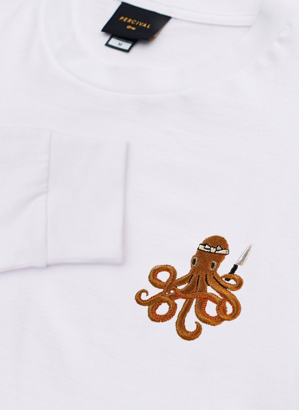 Long Sleeve T Shirt Itamae Octopus White