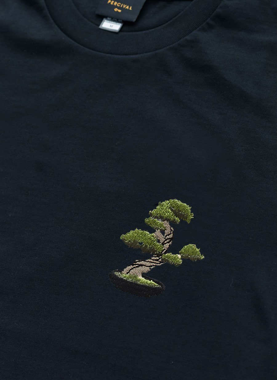 T Shirt Bonsai Tree Navy