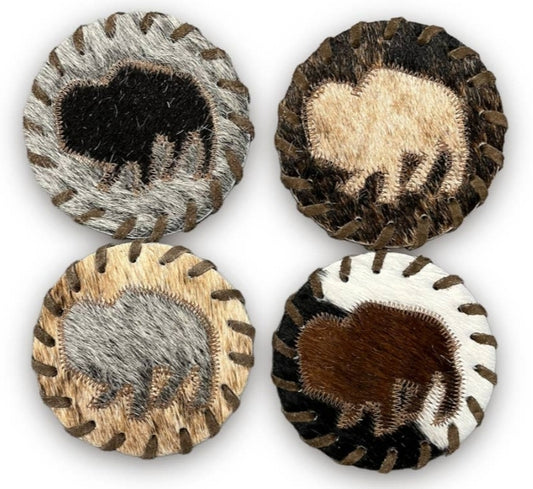 Longhorn Cowhide Coasters ~ Set of 4 – Keepin' Breezy