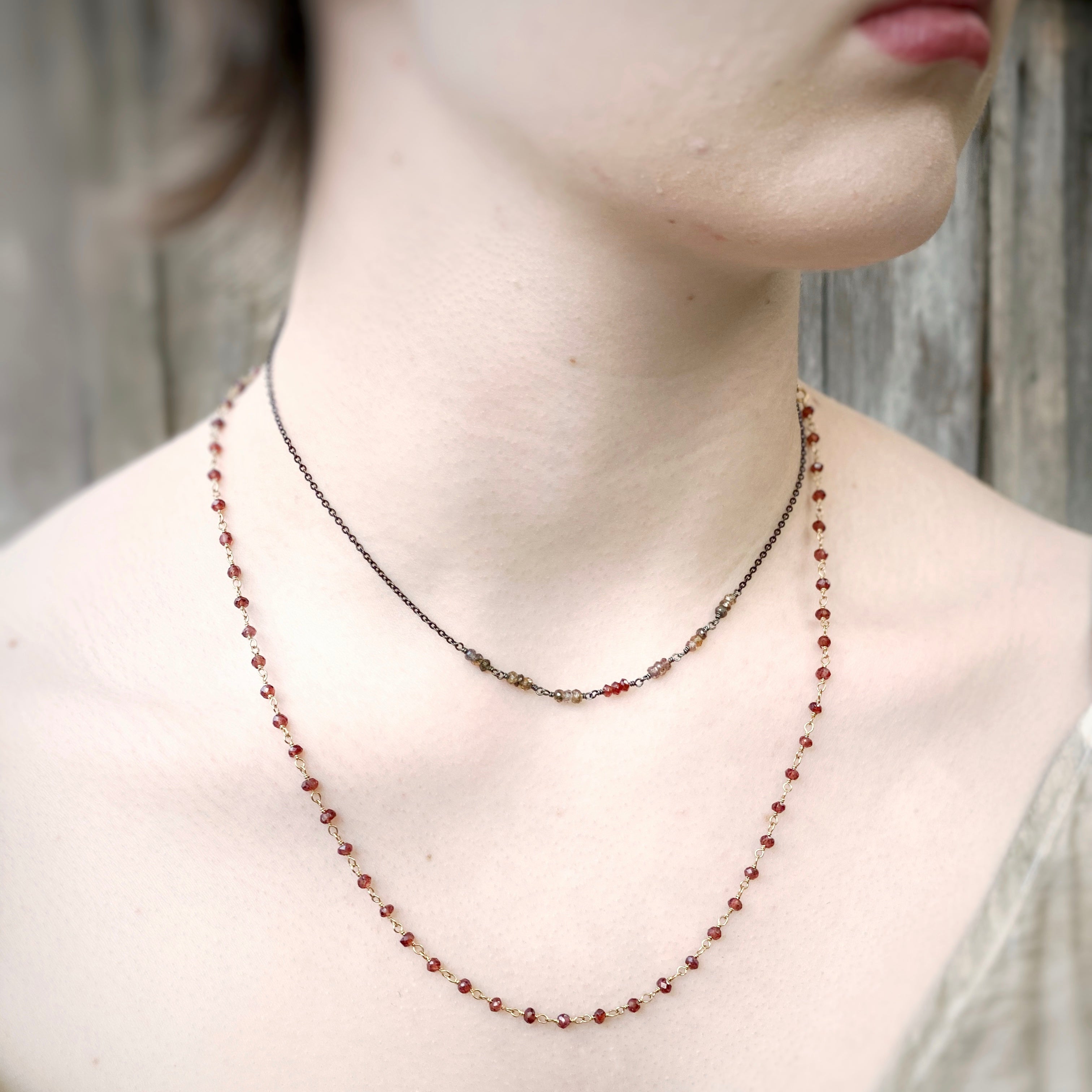 Glass Mountain, Deanna Necklace Garnet