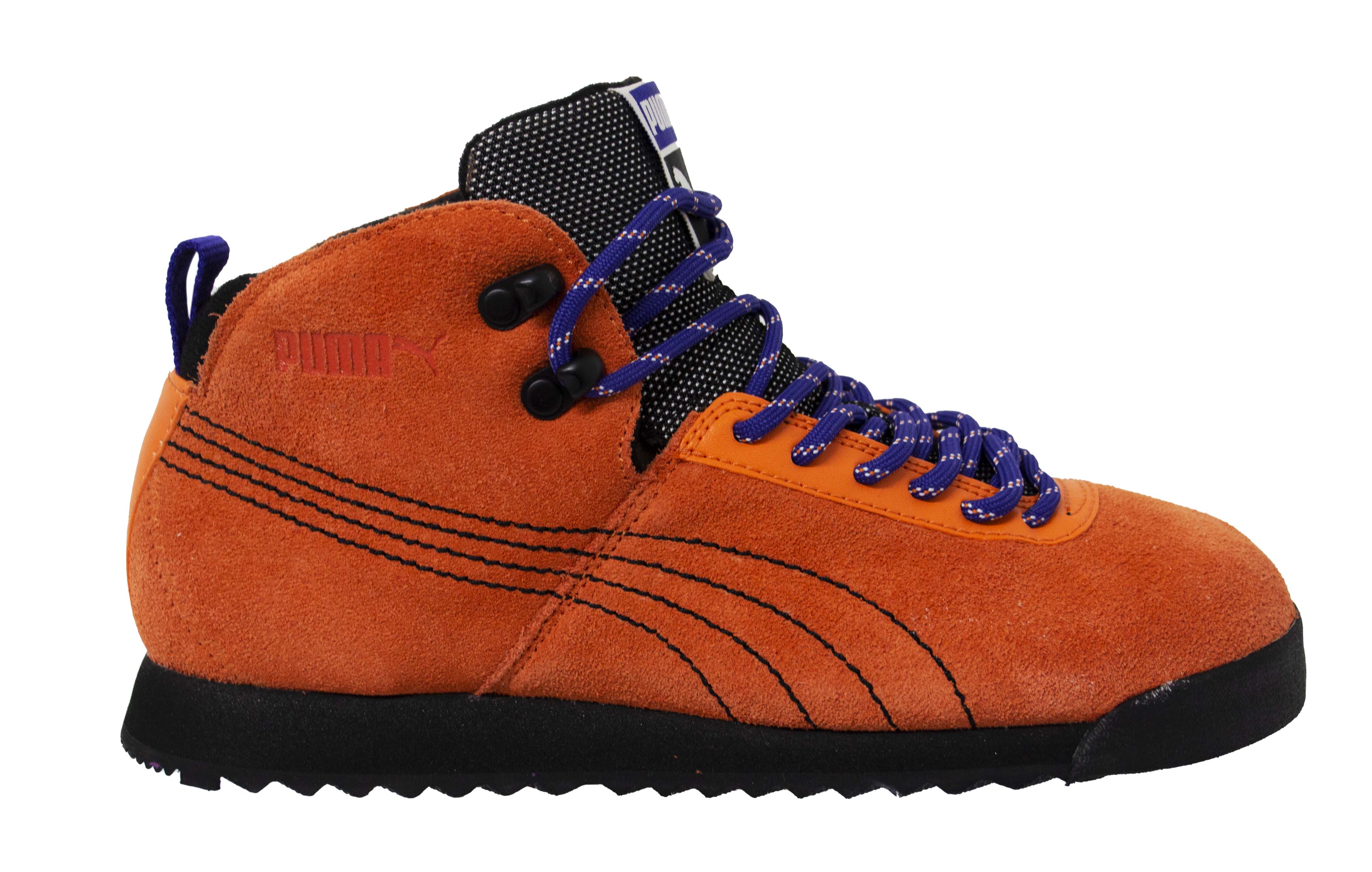 Puma Roma Hiker Orange Suede Leather Outdoor Lace Up Mens Trainers 353 ...