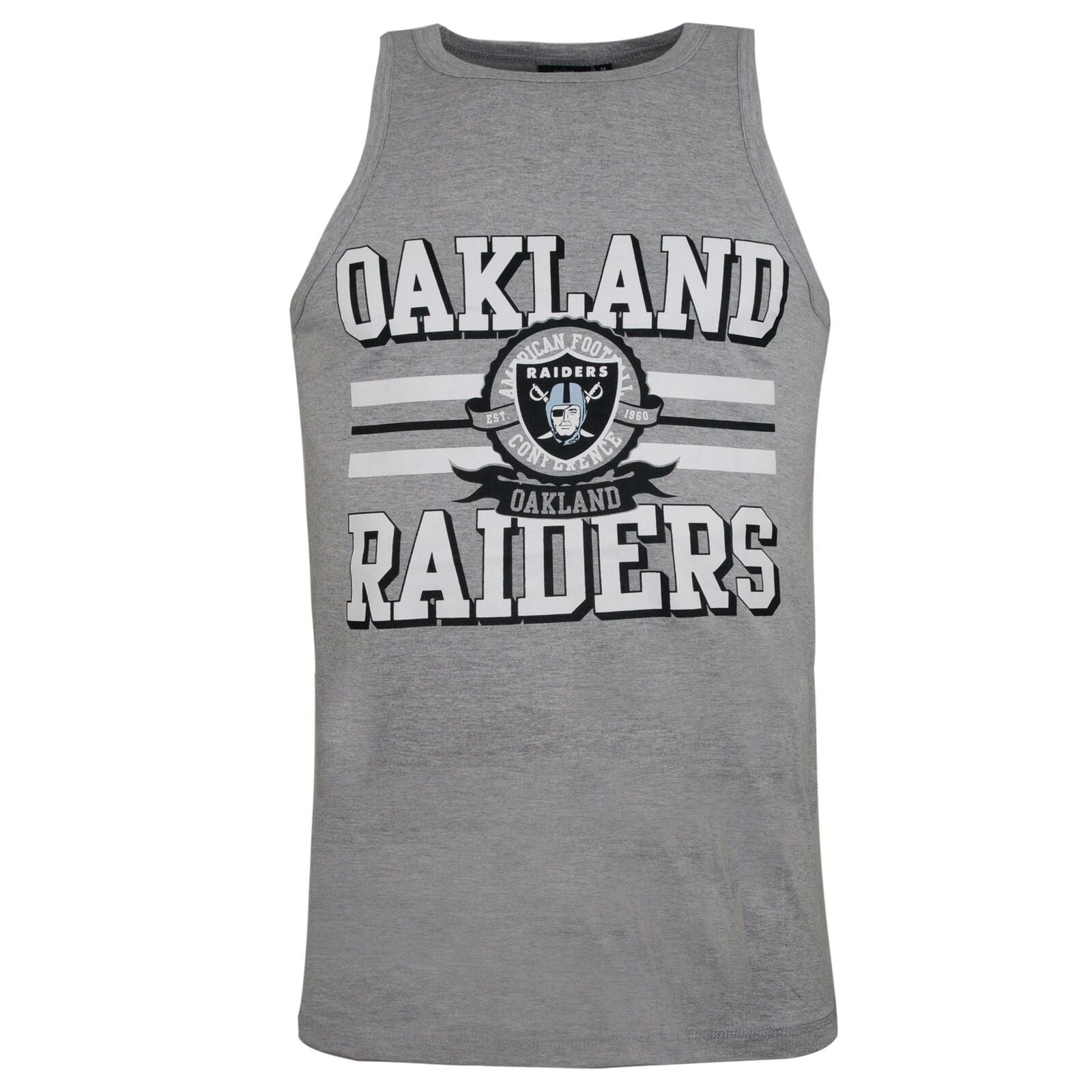 NFL Team Apparel Oakland Raiders Tank Top Grey Mens A10RA4158GRY07X ...