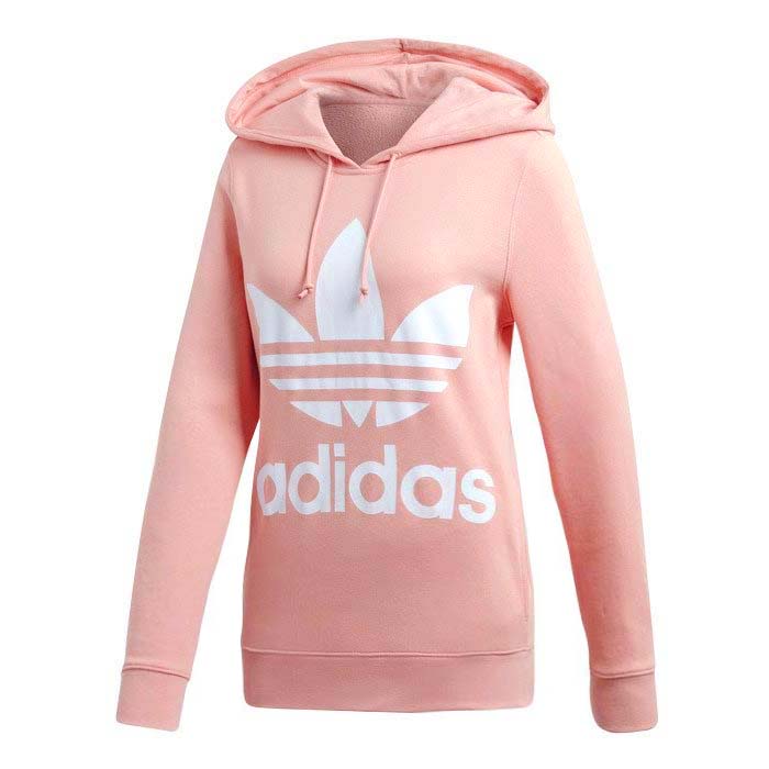 Adidas Trefoil Hoodie Graphic Jumper Dust Pink - Womens – Sport It First