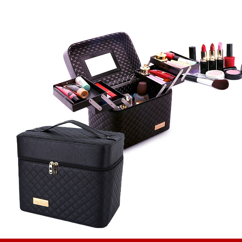 credit Verzoenen Afleiding Make Up Koffer - Make Up Organizer - Beautycase Met Spiegel - Zwarte C –  ESM Retailgoods