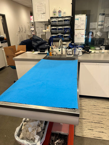 Image of Good Human LLC’s recovery orthopedic cushions, a sustainable solution for veterinary clinics to reduce expenses associated with disposal pee-pee pads and other landfill items.