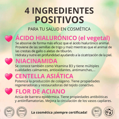 4 INGREDIENTES POSITIVOS EN TU VIDA y en tu cosmética