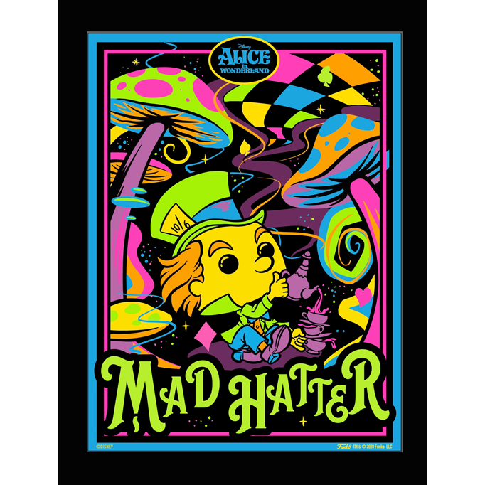 Funko Alice in Wonderland: Mad Hatter Black Light Poster