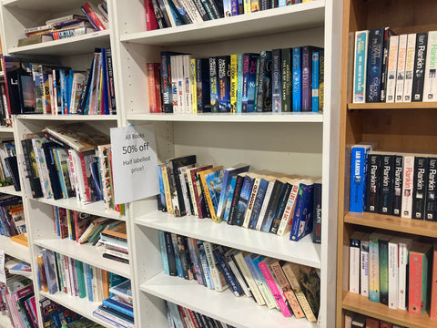 Gateshead second hand books online and in-store: placed on white shelving