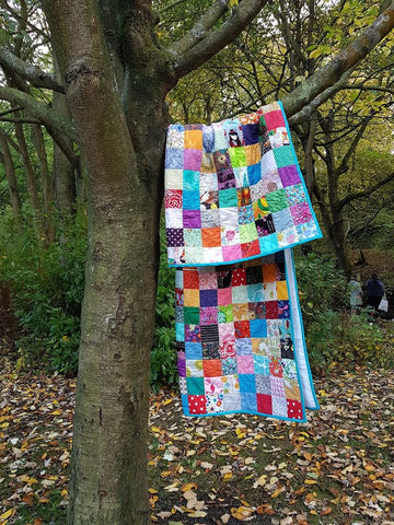  Patchwork quilt, in a tree, in Jesmond Dene.