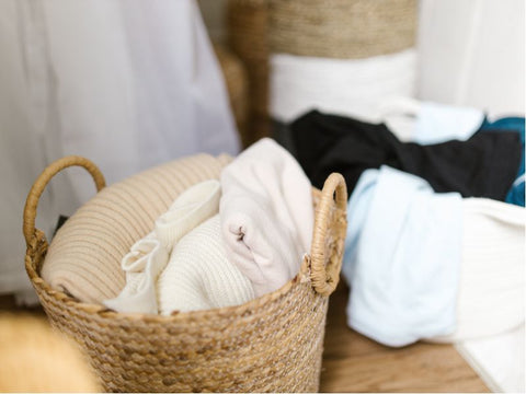 Clothes in laundry basket