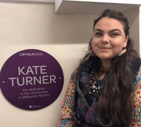 Kate Turner receiving Midsomer Norton award