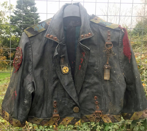 Upcycled post apocalyptic bolero jacket