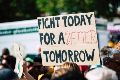 Fight today for a better tomorrow banner